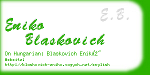 eniko blaskovich business card